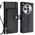For OPPO Find X7 Ultra 5G Zipper Bag Leather Phone Case(Black)