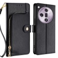 For OPPO Find X7 5G Zipper Bag Leather Phone Case(Black)