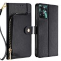For OPPO Reno11 F 5G Zipper Bag Leather Phone Case(Black)