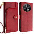 For Huawei nova 12i 4G Zipper Bag Leather Phone Case(Red)