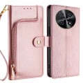 For Huawei nova 12i 4G Zipper Bag Leather Phone Case(Rose Gold)