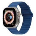 For Apple Watch 5 40mm Loop Magnetic Silicone Watch Band(Midnight Blue)