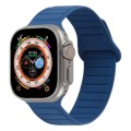 For Apple Watch 2 38mm Loop Magnetic Silicone Watch Band(Midnight Blue)