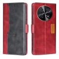 For Huawei nova 12i 4G Contrast Color Side Buckle Leather Phone Case(Red + Black)