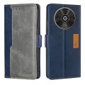 For Xiaomi Redmi A3 4G Contrast Color Side Buckle Leather Phone Case(Blue + Grey)