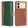 For Xiaomi Redmi Note 13R Pro 5G Contrast Color Side Buckle Leather Phone Case(+)