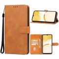 For Realme C53 Leather Phone Case(Brown)