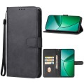 For Realme 12+ Leather Phone Case(Black)
