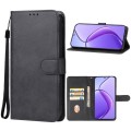 For Realme 12 5G Leather Phone Case(Black)
