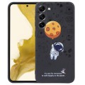 For Samsung Galaxy A53 5G Astronaut Pattern Silicone Straight Edge Phone Case(Planet Landing-Black)