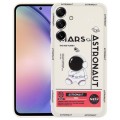 For Samsung Galaxy A54 5G Astronaut Pattern Silicone Straight Edge Phone Case(Mars Astronaut-White)