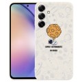 For Samsung Galaxy A54 5G Astronaut Pattern Silicone Straight Edge Phone Case(Lovely Astronaut-White