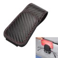 Car Sun Visor Glasses Holder Multifunctional Card Clip Storage Rack(Black Carbon Fiber)