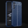 For Samsung Galaxy A15 Litchi Texture Shockproof TPU Phone Case(Blue)