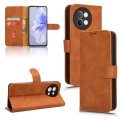 For vivo S18e Skin Feel Magnetic Flip Leather Phone Case(Brown)