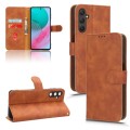 For Samsung Galaxy M54 5G Skin Feel Magnetic Flip Leather Phone Case(Brown)