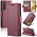 For Samsung Galaxy S22 5G CaseMe 023 Butterfly Buckle Litchi Texture RFID Anti-theft Leather Phone C