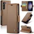 For Samsung Galaxy S23 5G CaseMe 023 Butterfly Buckle Litchi Texture RFID Anti-theft Leather Phone C