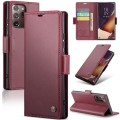 For Samsung Galaxy Note20 Ultra CaseMe 023 Butterfly Buckle Litchi Texture RFID Anti-theft Leather P