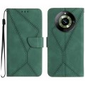 For Realme 11 Pro Stitching Embossed Leather Phone Case(Green)