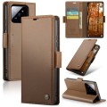 For Xiaomi 14 Pro CaseMe 023 Butterfly Buckle Litchi Texture RFID Anti-theft Leather Phone Case(Brow