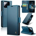 For Xiaomi 14 CaseMe 023 Butterfly Buckle Litchi Texture RFID Anti-theft Leather Phone Case(Blue)