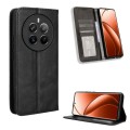 For Realme Narzo 70 Pro 5G Magnetic Buckle Retro Texture Leather Phone Case(Black)
