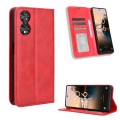 For TCL 40 NxtPaper 4G Magnetic Buckle Retro Texture Leather Phone Case(Red)