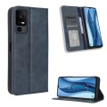 For TCL 40 XE 5G / 40 NxtPaper 5G Magnetic Buckle Retro Texture Leather Phone Case(Blue)