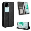 For vivo V30 5G / V30 Pro 5G Magnetic Buckle Retro Texture Leather Phone Case(Black)