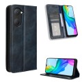 For vivo Y03 4G Magnetic Buckle Retro Texture Leather Phone Case(Blue)