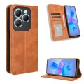 For Infinix Hot 40 4G Magnetic Buckle Retro Texture Leather Phone Case(Brown)