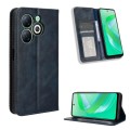 For Infinix Smart 8 X6525 Magnetic Buckle Retro Texture Leather Phone Case(Blue)