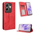 For Infinix Zero 30 4G Magnetic Buckle Retro Texture Leather Phone Case(Red)