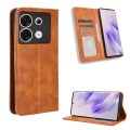 For Infinix Zero 30 5G Magnetic Buckle Retro Texture Leather Phone Case(Brown)