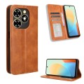 For Tecno Spark Go 2024 Magnetic Buckle Retro Texture Leather Phone Case(Brown)