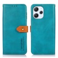 For Xiaomi Redmi 12 4G KHAZNEH Dual-color Cowhide Texture Flip Leather Phone Case(Blue)