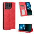 For ASUS ROG Phone 8 Pro Magnetic Buckle Retro Texture Leather Phone Case(Red)