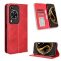 For Huawei Enjoy 70 4G Magnetic Buckle Retro Texture Leather Phone Case(Red)