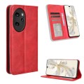 For Honor 100 Pro 5G Magnetic Buckle Retro Texture Leather Phone Case(Red)