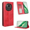 For Honor Magic6 5G Magnetic Buckle Retro Texture Leather Phone Case(Red)