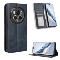 For Honor Magic6 Pro 5G Magnetic Buckle Retro Texture Leather Phone Case(Blue)
