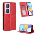 For Honor Play 50 Plus Magnetic Buckle Retro Texture Leather Phone Case(Red)