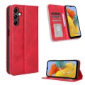 For Samsung Galaxy M54 5G Magnetic Buckle Retro Texture Leather Phone Case(Red)