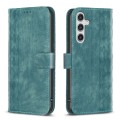 For Samsung Galaxy A35 Plaid Embossed Leather Phone Case(Green)