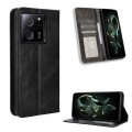 For Xiaomi 13T / 13T Pro Magnetic Buckle Retro Texture Leather Phone Case(Black)