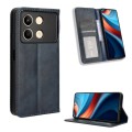 For Xiaomi Redmi Note 13R Pro 5G Magnetic Buckle Retro Texture Leather Phone Case(Blue)
