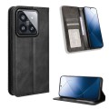 For Xiaomi 14 Magnetic Buckle Retro Texture Leather Phone Case(Black)