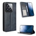 For Xiaomi 14 Magnetic Buckle Retro Texture Leather Phone Case(Blue)