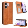 For Xiaomi Redmi 13C 5G / 13R 5G Magnetic Buckle Retro Texture Leather Phone Case(Brown)